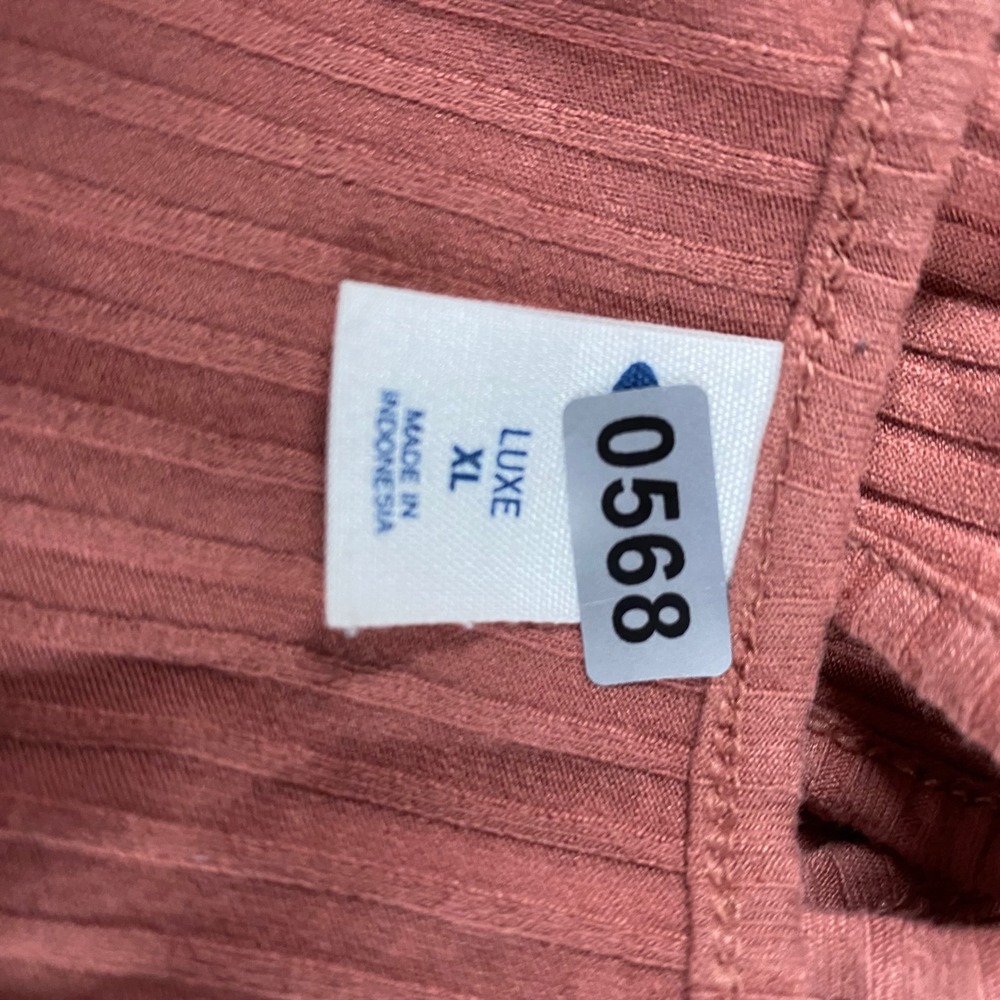 Old Navy Luxe Rib-Knit Tank Top XL Terracotta Clay Sleeveless Swing Relaxed Fit - Picture 7 of 7